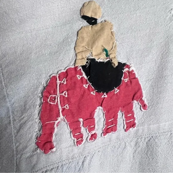 Passports Of Pier 1 Imports Vintage Chambray Button Up Animal Appliqués Size S - Picture 3 of 15